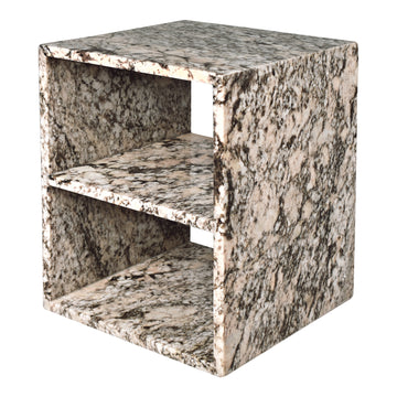 Sloane 16" Modern Natural Marble Handmade Rectangular 2-Shelf End Table - JONATHAN Y